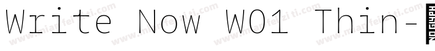 Write Now W01 Thin字体转换